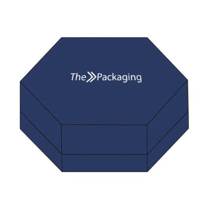 Custom Printed Hexagon 2 PC Boxes Wholesale